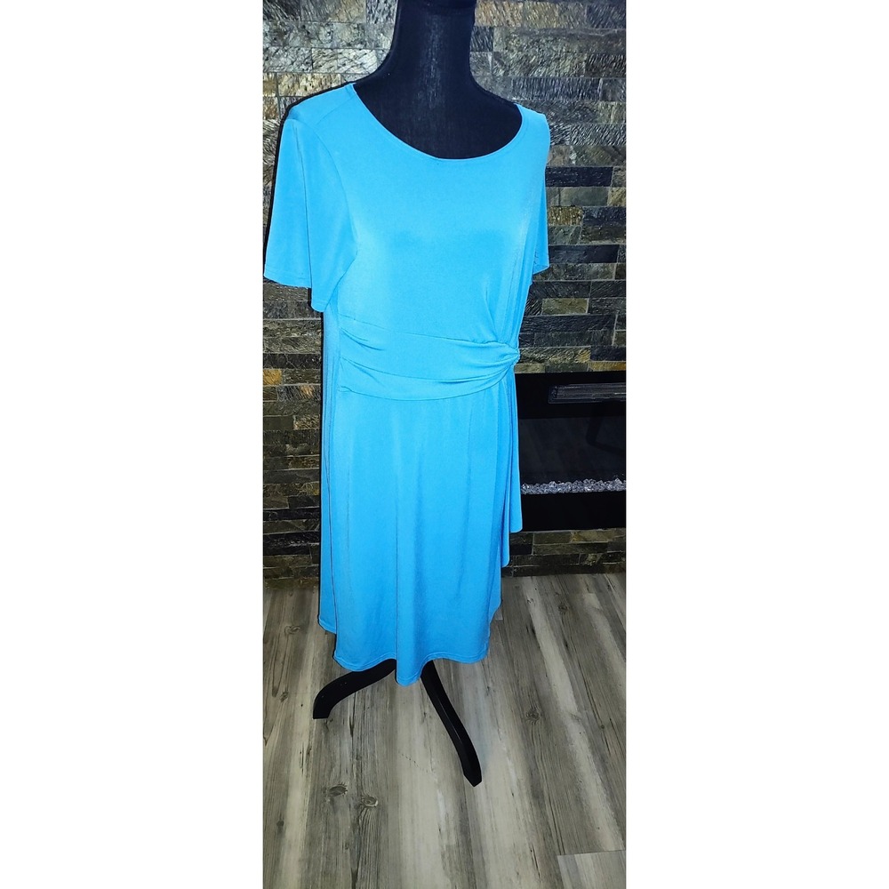 Bedford Fair Turquoise Stretchy Dress Size 8 NEW Without Tags
